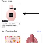 Shoppable post driving to an instagram store to purchase the aforementioned product from Sephora's ecommerce store.