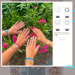 screenshot of puravida shopping gallery using foursixty; 4 different hands wearing bracelets in a PDP