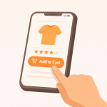 Image-of-a-finger-click-add-to-cart-button-on-a-mobile-device